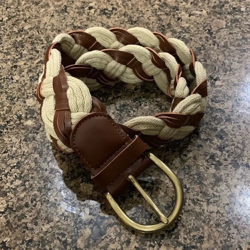 Banana Republic Vegan Leather And Rope Belt‎